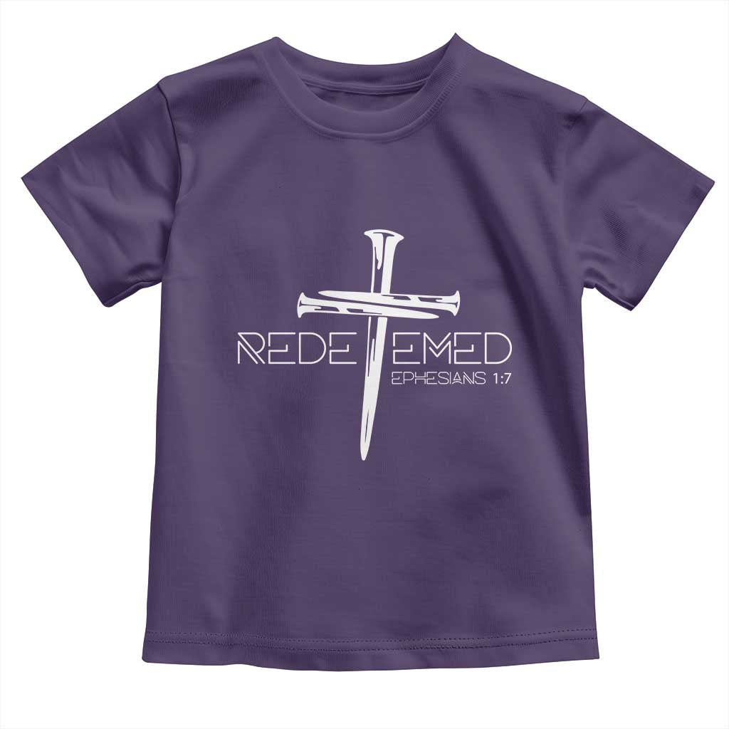 Redeemed Christian Vintage Ephesians Bible Verse Redemption Toddler T Shirt - Wonder Print Shop