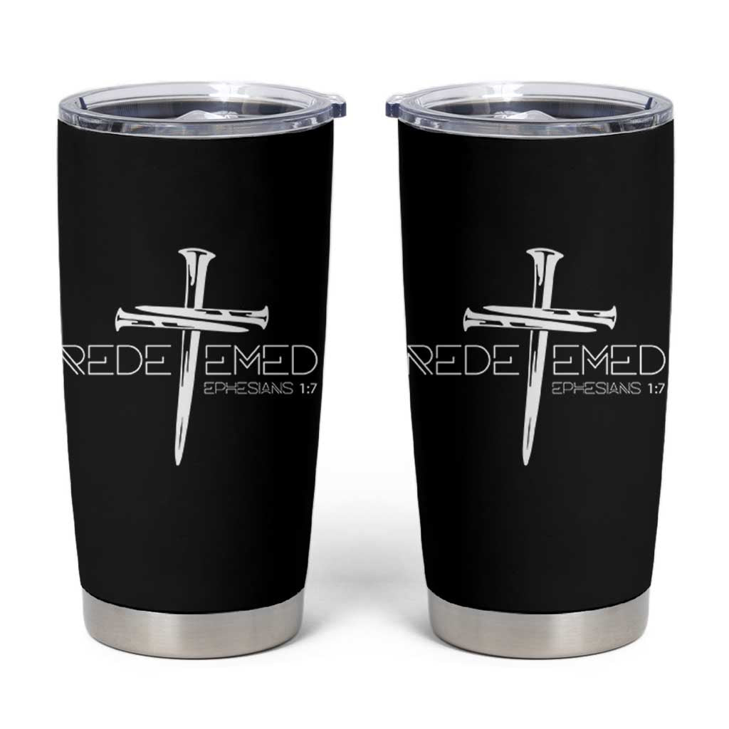 Redeemed Christian Vintage Ephesians Bible Verse Redemption Tumbler Cup - Wonder Print Shop