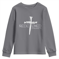 Redeemed Christian Vintage Ephesians Bible Verse Redemption Youth Sweatshirt - Wonder Print Shop