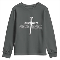 Redeemed Christian Vintage Ephesians Bible Verse Redemption Youth Sweatshirt - Wonder Print Shop