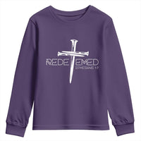 Redeemed Christian Vintage Ephesians Bible Verse Redemption Youth Sweatshirt - Wonder Print Shop