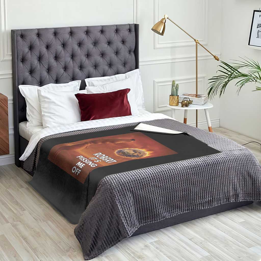 Funny Marcus Throw Blanket Robert Its Pissing Me Off Worm Meme - Wonder Print Shop
