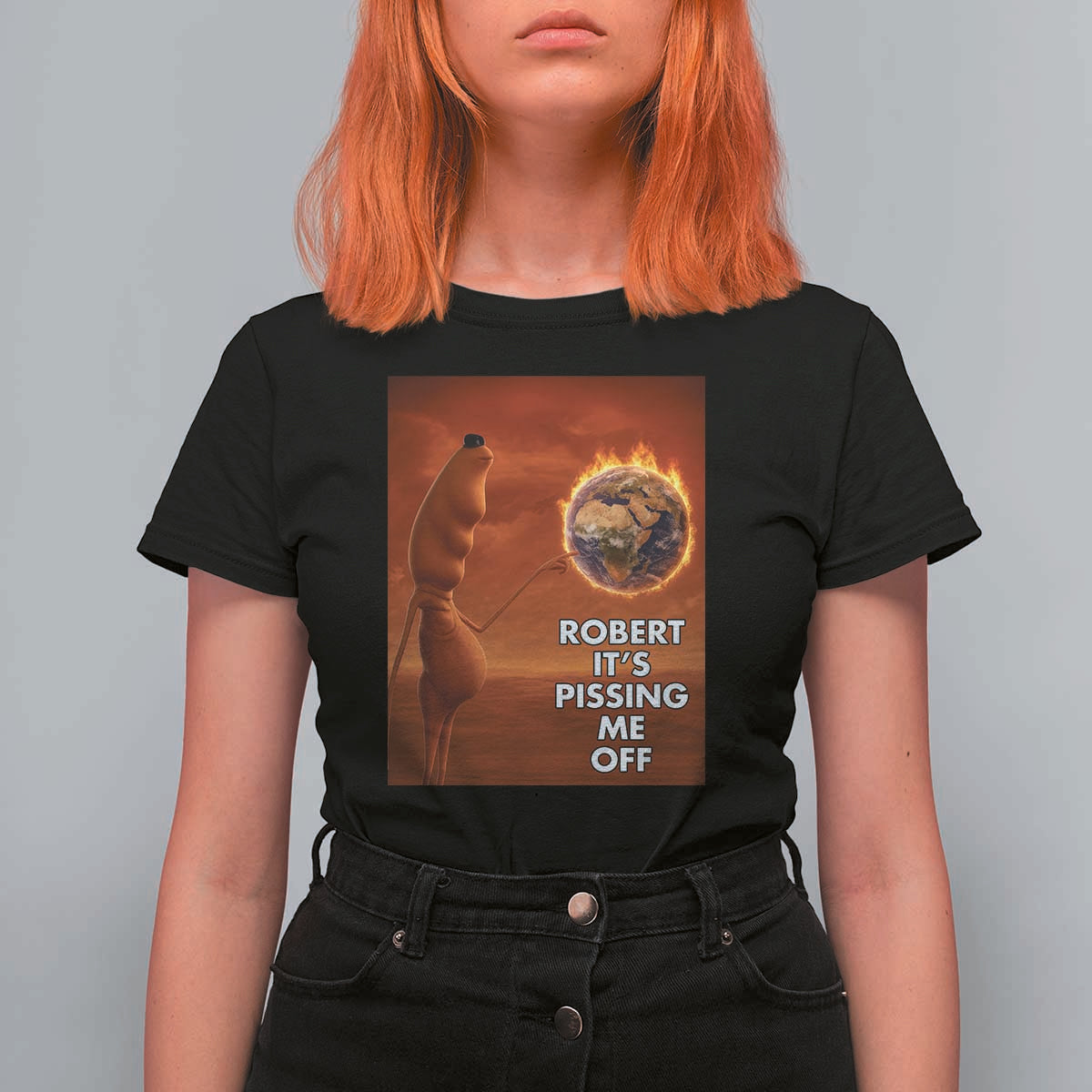 Funny Marcus T Shirt For Women Robert Its Pissing Me Off Worm Meme - Wonder Print Shop