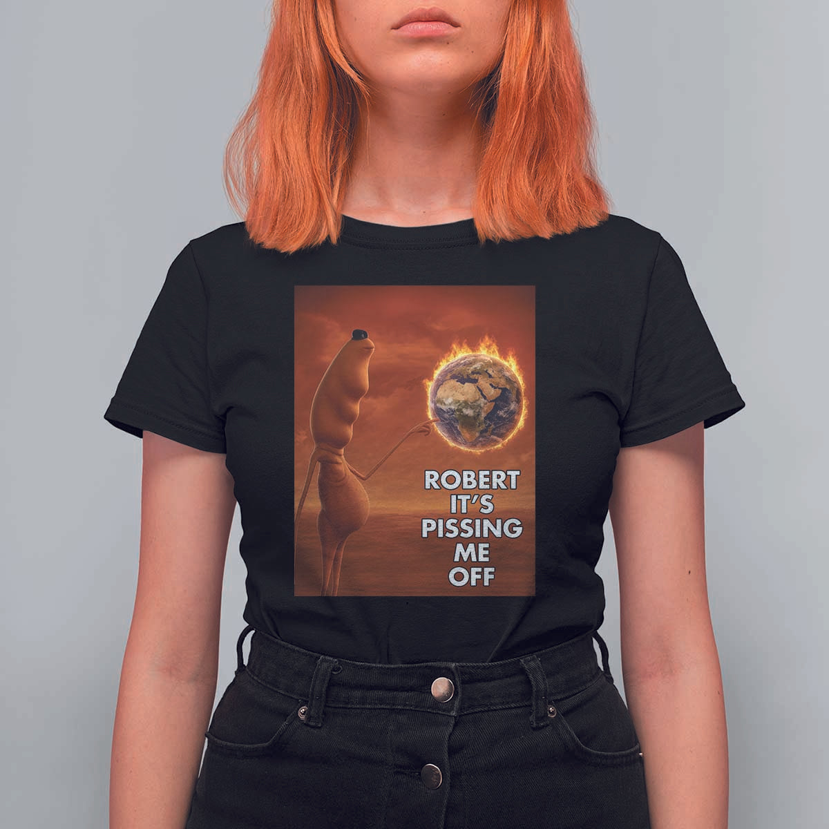 Funny Marcus T Shirt For Women Robert Its Pissing Me Off Worm Meme - Wonder Print Shop