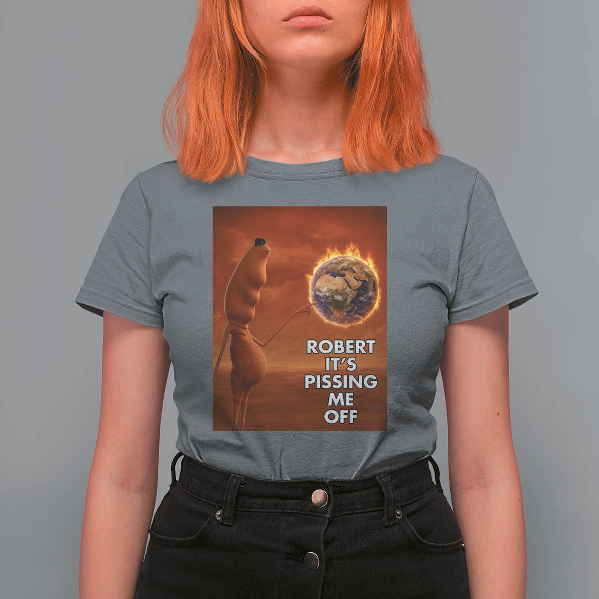 Funny Marcus T Shirt For Women Robert Its Pissing Me Off Worm Meme - Wonder Print Shop