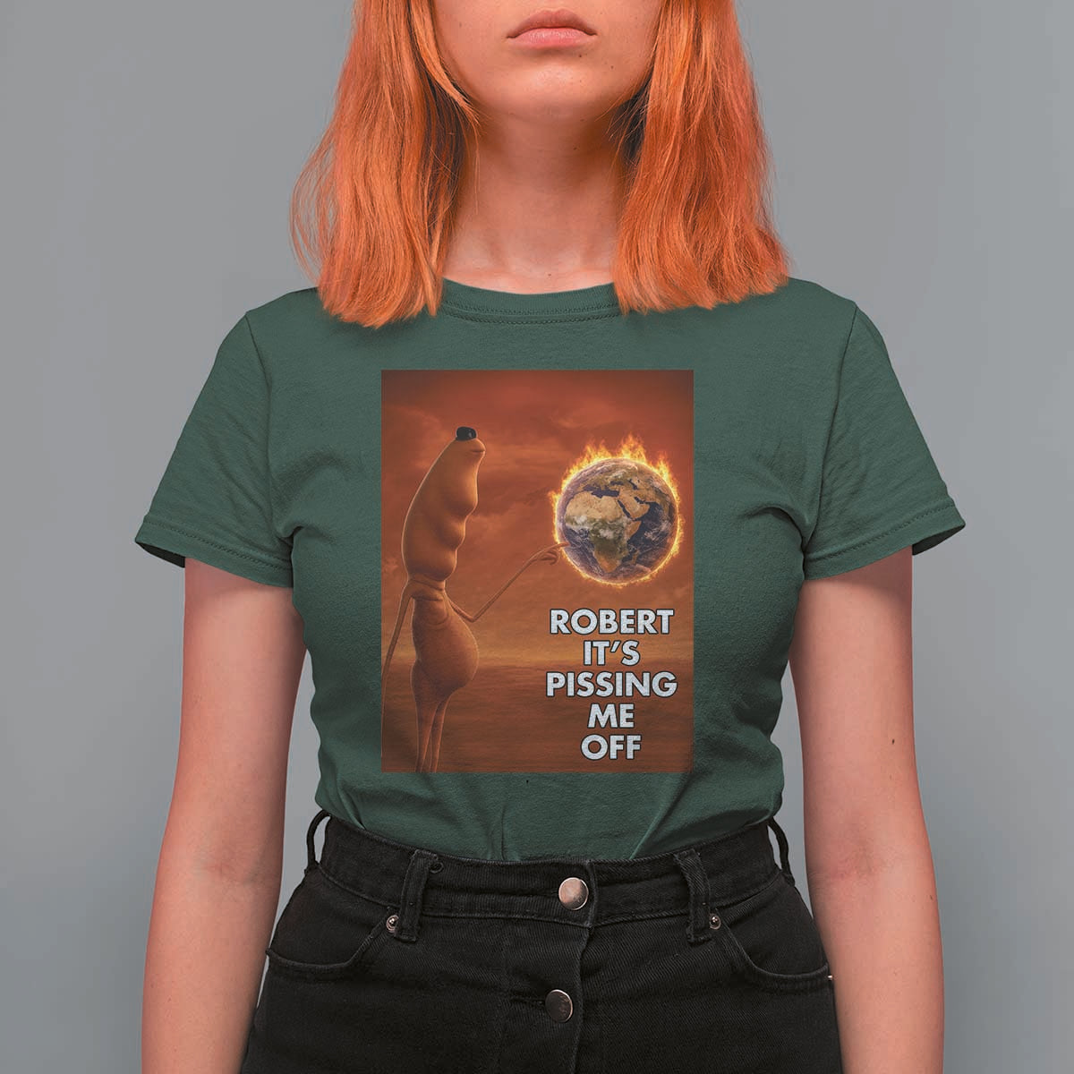 Funny Marcus T Shirt For Women Robert Its Pissing Me Off Worm Meme - Wonder Print Shop