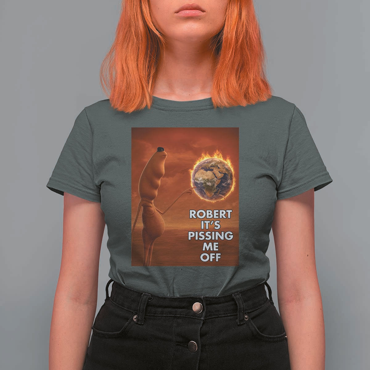 Funny Marcus T Shirt For Women Robert Its Pissing Me Off Worm Meme - Wonder Print Shop