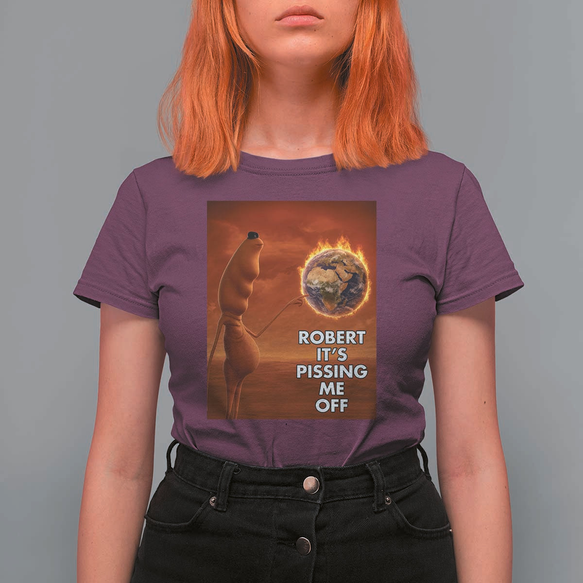 Funny Marcus T Shirt For Women Robert Its Pissing Me Off Worm Meme - Wonder Print Shop