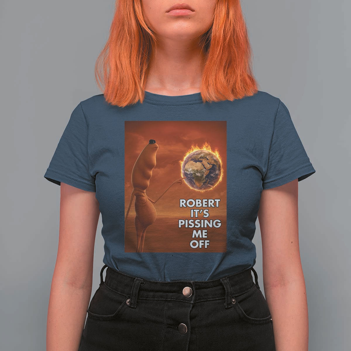 Funny Marcus T Shirt For Women Robert Its Pissing Me Off Worm Meme - Wonder Print Shop