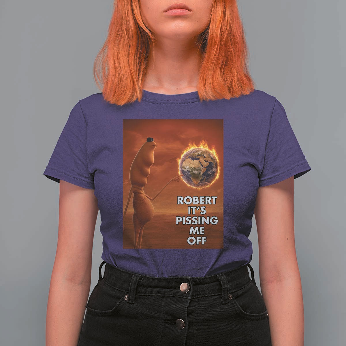 Funny Marcus T Shirt For Women Robert Its Pissing Me Off Worm Meme - Wonder Print Shop