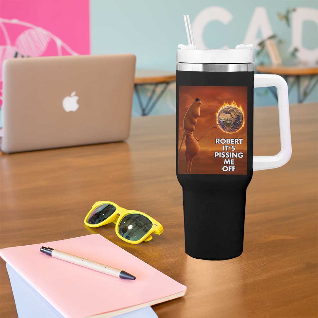 Funny Marcus Tumbler With Handle Robert Its Pissing Me Off Worm Meme - Wonder Print Shop