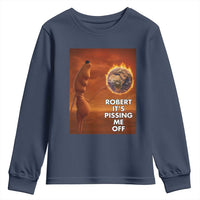 Funny Marcus Youth Sweatshirt Robert Its Pissing Me Off Worm Meme - Wonder Print Shop