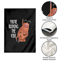 Funny Marcus Garden Flag You Are Ruining The Vibe Worm Meme - Wonder Print Shop