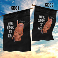 Funny Marcus Garden Flag You Are Ruining The Vibe Worm Meme - Wonder Print Shop