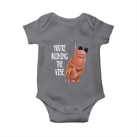 Funny Marcus Baby Onesie You Are Ruining The Vibe Worm Meme - Wonder Print Shop