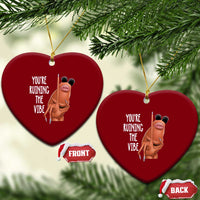 Funny Marcus Ceramic Ornament You Are Ruining The Vibe Worm Meme - Wonder Print Shop