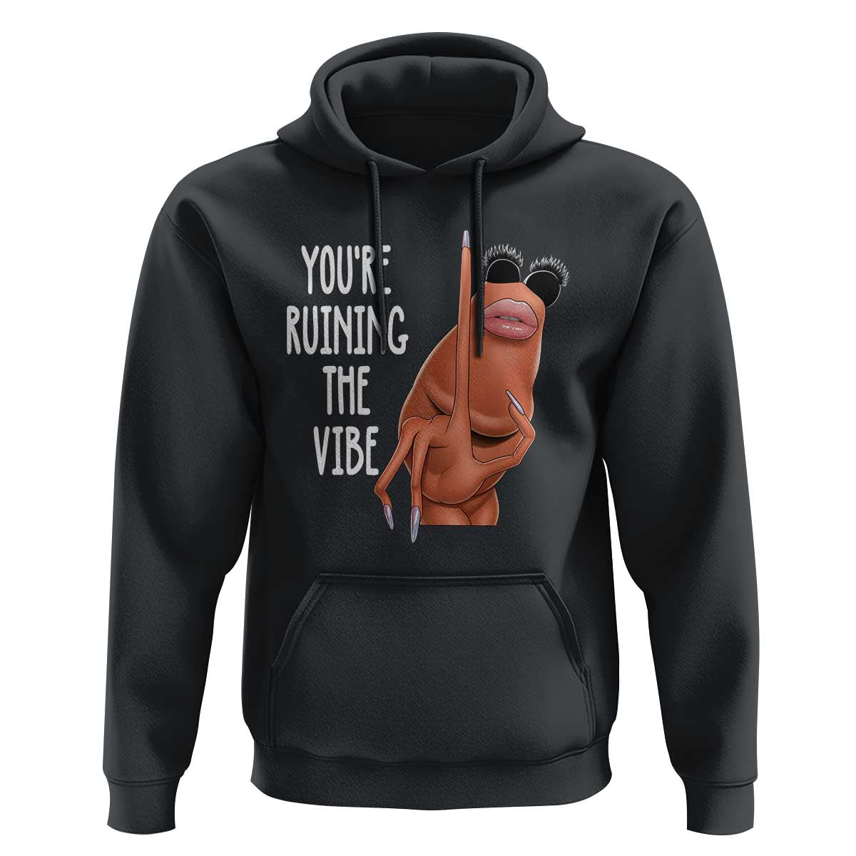 Funny Marcus Hoodie You Are Ruining The Vibe Worm Meme - Wonder Print Shop