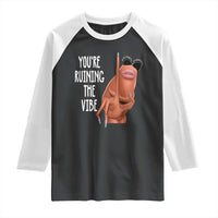 Funny Marcus Raglan Shirt You Are Ruining The Vibe Worm Meme - Wonder Print Shop
