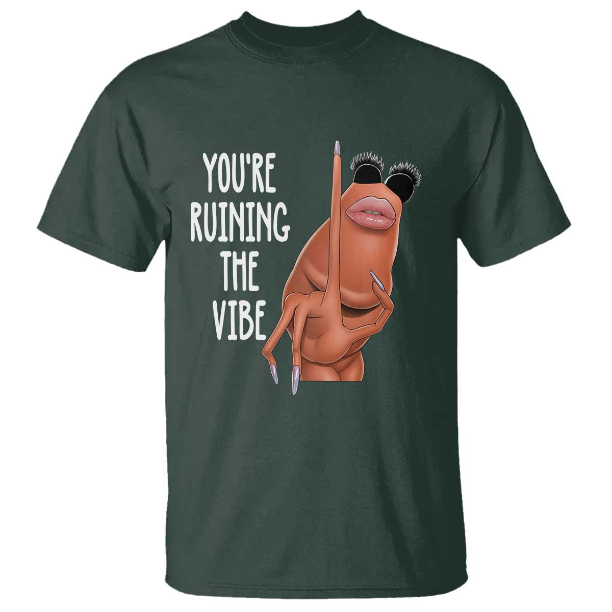 Funny Marcus T Shirt You Are Ruining The Vibe Worm Meme - Wonder Print Shop