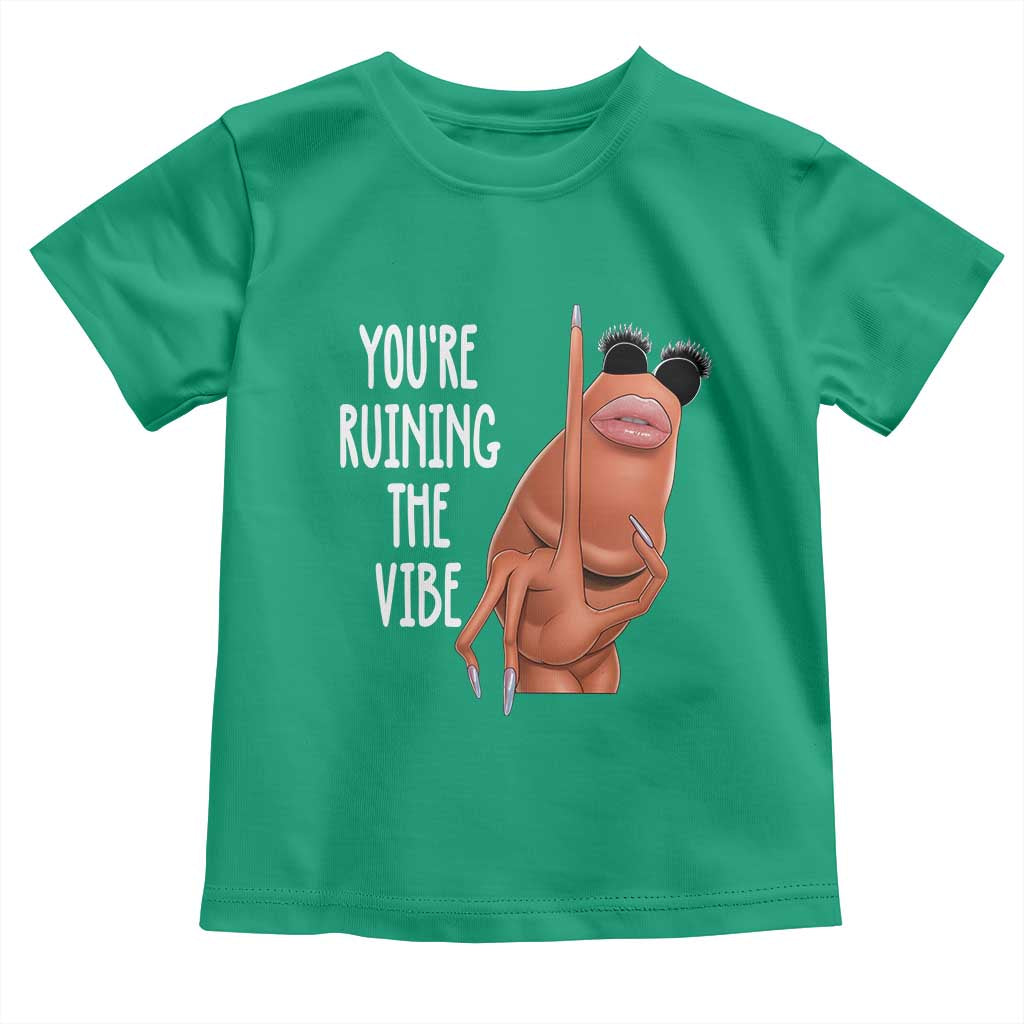 Funny Marcus Toddler T Shirt You Are Ruining The Vibe Worm Meme - Wonder Print Shop