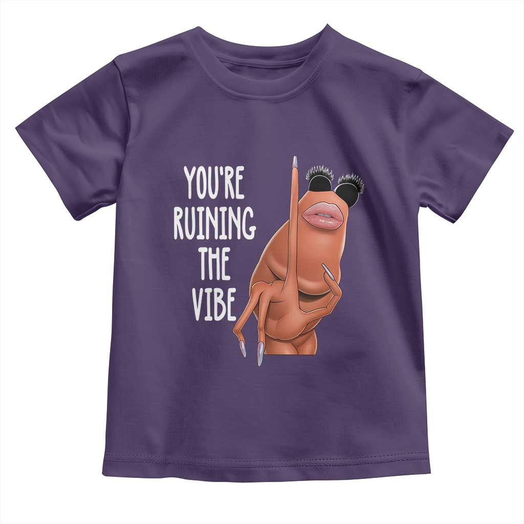 Funny Marcus Toddler T Shirt You Are Ruining The Vibe Worm Meme - Wonder Print Shop