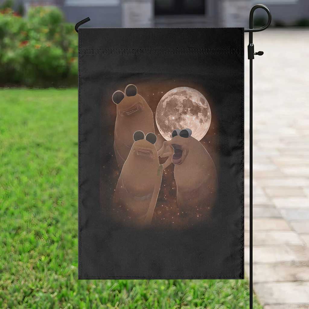 Three Marcus The Worm Moon Garden Flag Funny Weird Cursed Meme - Wonder Print Shop