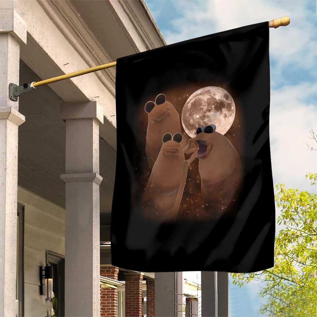 Three Marcus The Worm Moon Garden Flag Funny Weird Cursed Meme - Wonder Print Shop