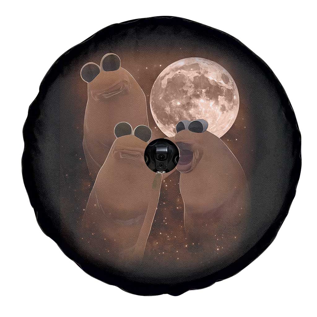 Three Marcus The Worm Moon Spare Tire Cover Funny Weird Cursed Meme - Wonder Print Shop