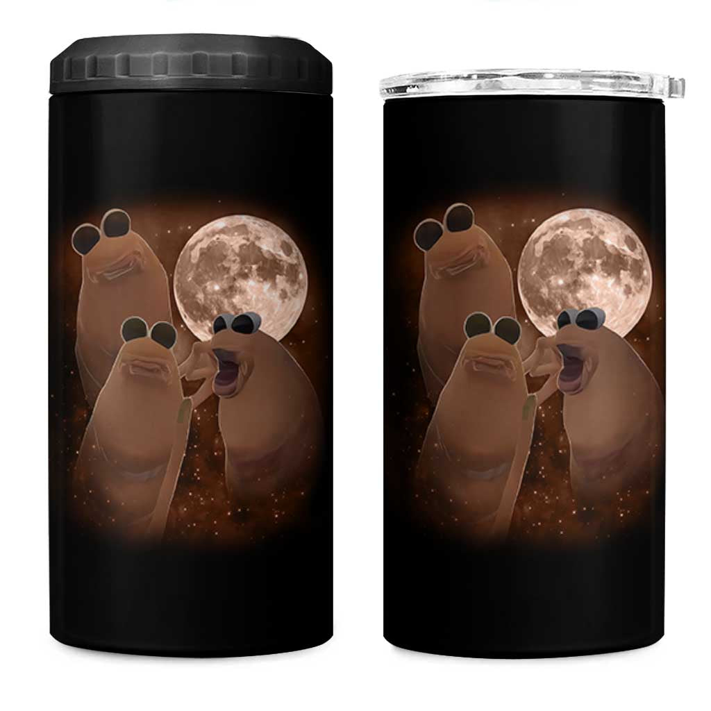 Three Marcus The Worm Moon 4 in 1 Can Cooler Tumbler Funny Weird Cursed Meme - Wonder Print Shop