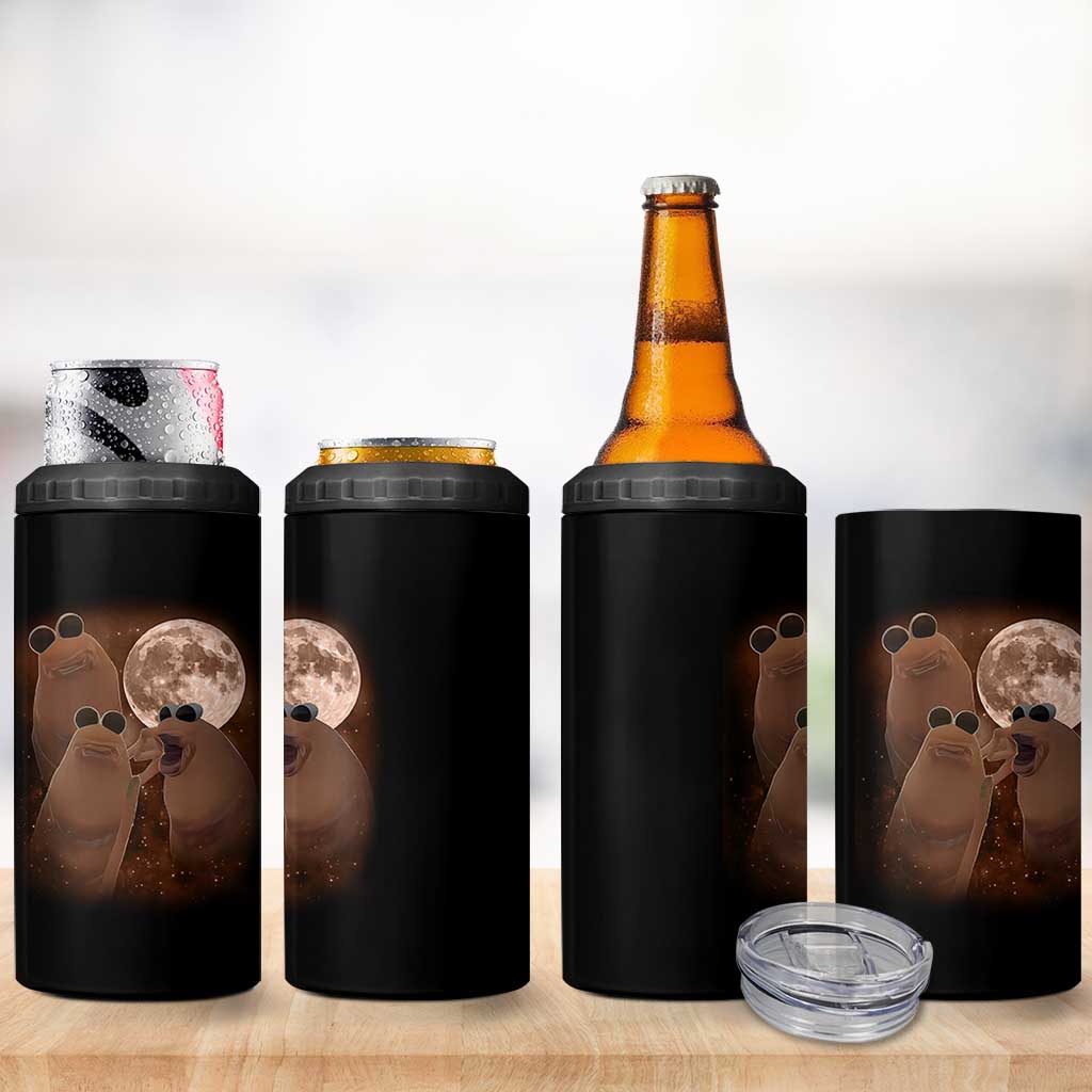 Three Marcus The Worm Moon 4 in 1 Can Cooler Tumbler Funny Weird Cursed Meme - Wonder Print Shop