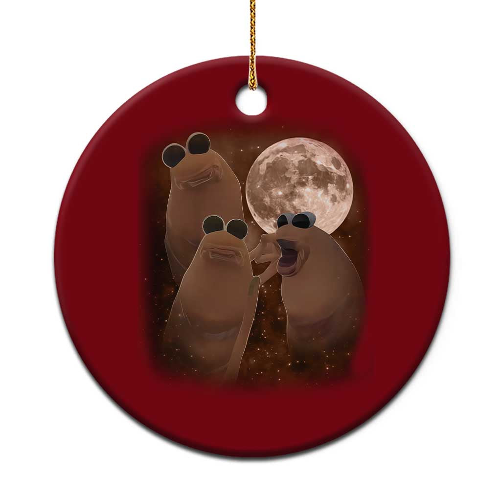 Three Marcus The Worm Moon Ceramic Ornament Funny Weird Cursed Meme - Wonder Print Shop