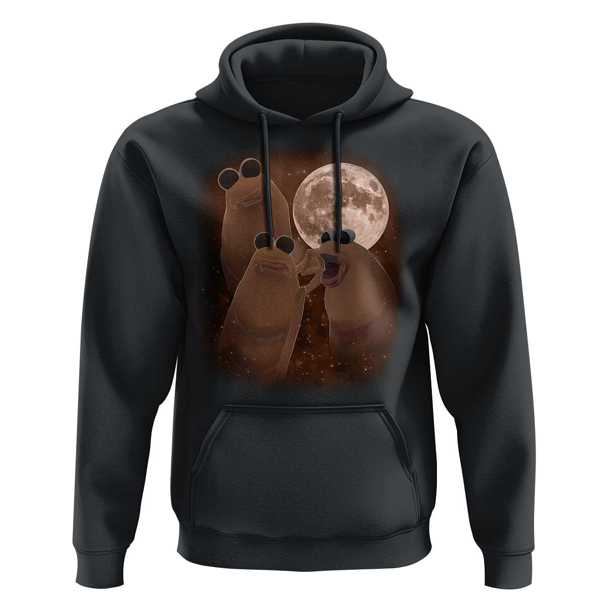 Three Marcus The Worm Moon Hoodie Funny Weird Cursed Meme - Wonder Print Shop