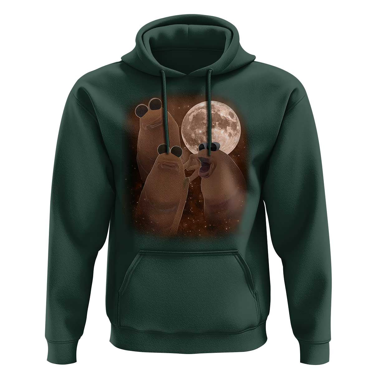 Three Marcus The Worm Moon Hoodie Funny Weird Cursed Meme - Wonder Print Shop