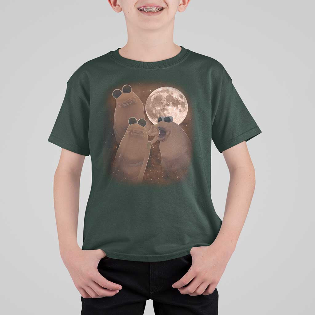 Three Marcus The Worm Moon T Shirt For Kid Funny Weird Cursed Meme - Wonder Print Shop
