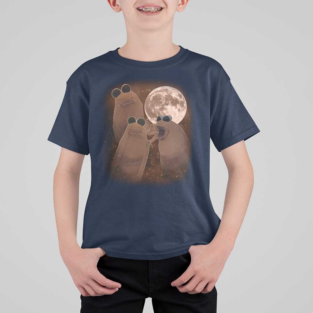 Three Marcus The Worm Moon T Shirt For Kid Funny Weird Cursed Meme - Wonder Print Shop