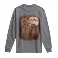Three Marcus The Worm Moon Long Sleeve Shirt Funny Weird Cursed Meme - Wonder Print Shop