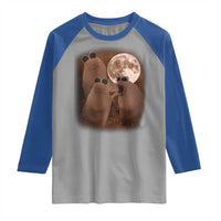 Three Marcus The Worm Moon Raglan Shirt Funny Weird Cursed Meme - Wonder Print Shop