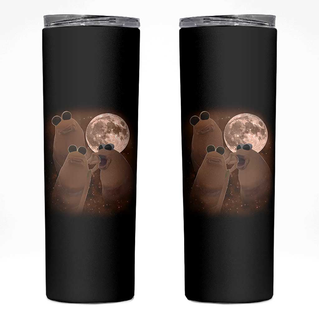 Three Marcus The Worm Moon Skinny Tumbler Funny Weird Cursed Meme - Wonder Print Shop