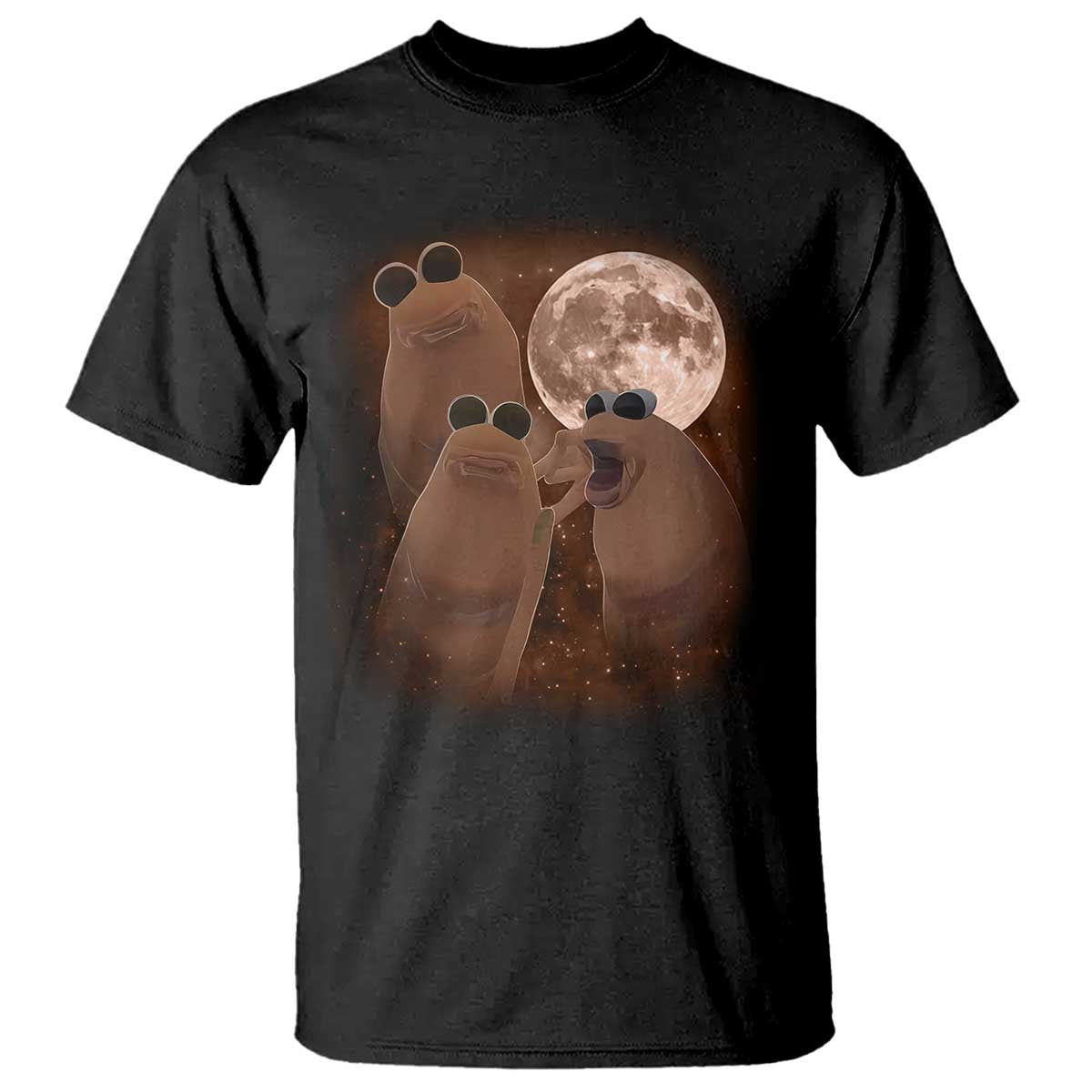 Three Marcus The Worm Moon T Shirt Funny Weird Cursed Meme - Wonder Print Shop