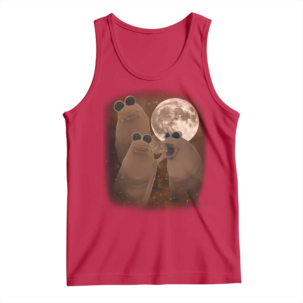 Three Marcus The Worm Moon Tank Top Funny Weird Cursed Meme - Wonder Print Shop