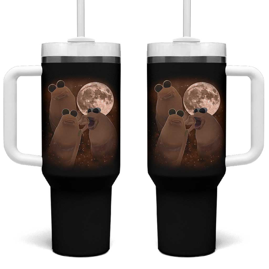 Three Marcus The Worm Moon Tumbler With Handle Funny Weird Cursed Meme - Wonder Print Shop