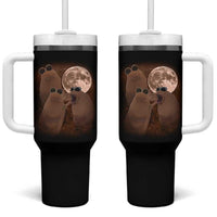 Three Marcus The Worm Moon Tumbler With Handle Funny Weird Cursed Meme - Wonder Print Shop