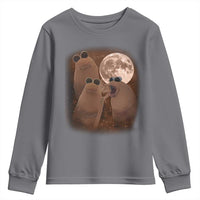Three Marcus The Worm Moon Youth Sweatshirt Funny Weird Cursed Meme - Wonder Print Shop