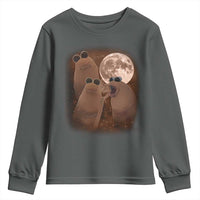 Three Marcus The Worm Moon Youth Sweatshirt Funny Weird Cursed Meme - Wonder Print Shop