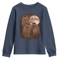 Three Marcus The Worm Moon Youth Sweatshirt Funny Weird Cursed Meme - Wonder Print Shop