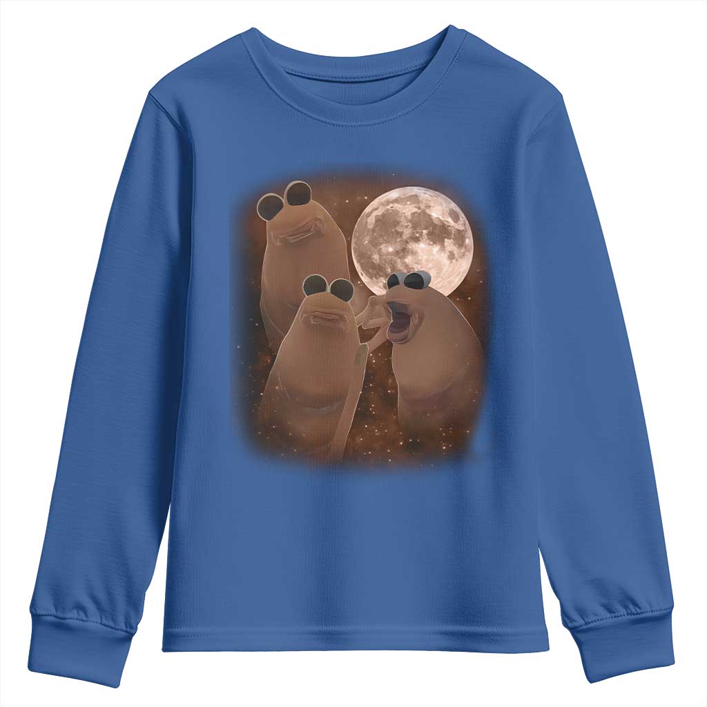 Three Marcus The Worm Moon Youth Sweatshirt Funny Weird Cursed Meme - Wonder Print Shop
