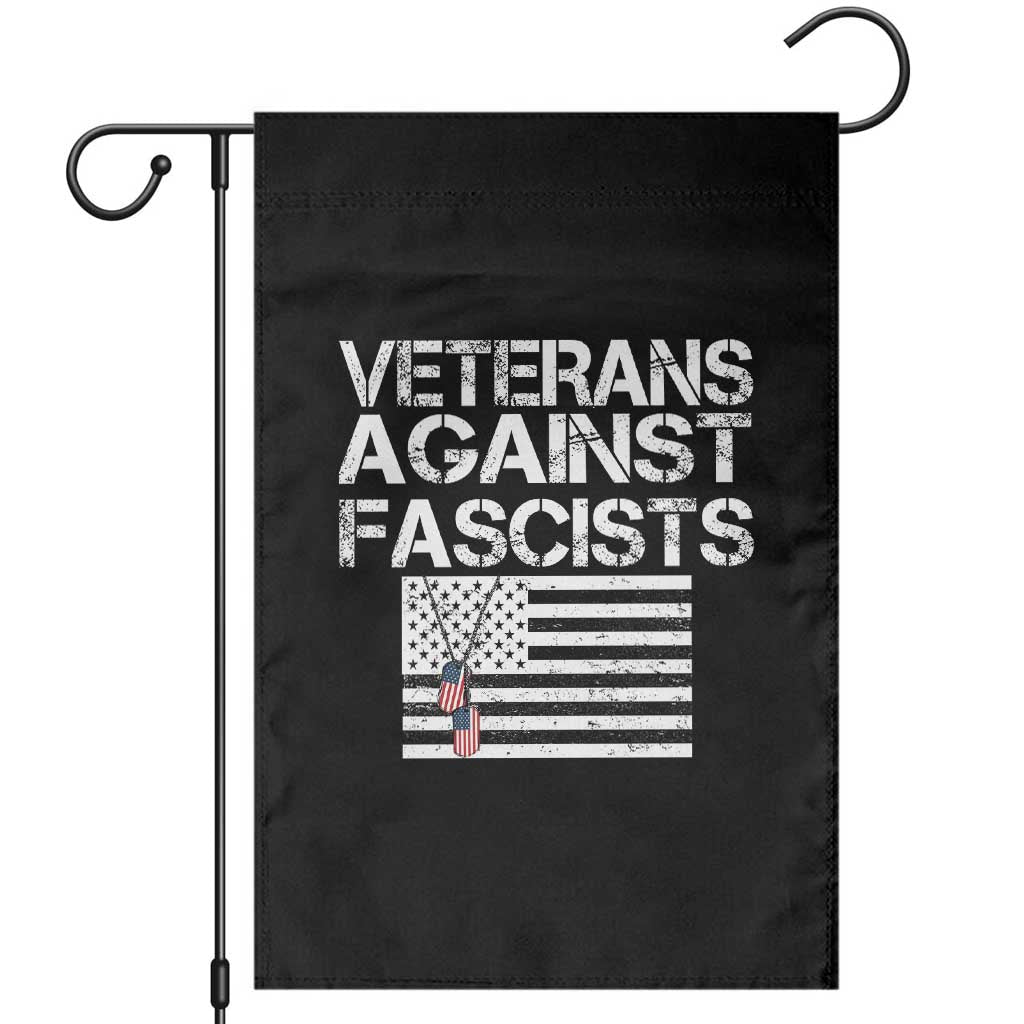Veterans Against Fascists Garden Flag Patriotic Soldier Vintage American Flag Dog Tag - Wonder Print Shop
