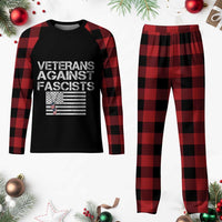 Veterans Against Fascists Plaid Pajama Set Patriotic Soldier Vintage American Flag Dog Tag - Wonder Print Shop