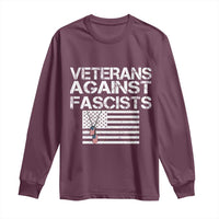 Veterans Against Fascists Long Sleeve Shirt Patriotic Soldier Vintage American Flag Dog Tag - Wonder Print Shop