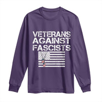 Veterans Against Fascists Long Sleeve Shirt Patriotic Soldier Vintage American Flag Dog Tag - Wonder Print Shop